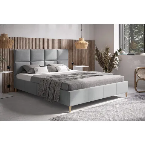 Wizualizacja aranżacji z wykorzystaniem pikowanego łóżka 180x200 Bennet