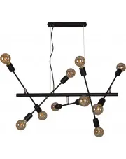 Duża czarna loftowa lampa wisząca patyki - S140-Tiner w sklepie Edinos.pl