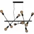 Czarna duża lampa wisząca patyki loft S140-Lemos