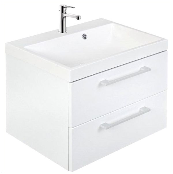 Biała umywalka nablatowa z marmuru dolomitowgo Dexon