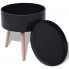 Czarny, okrągły stolik z tacą – Amurro