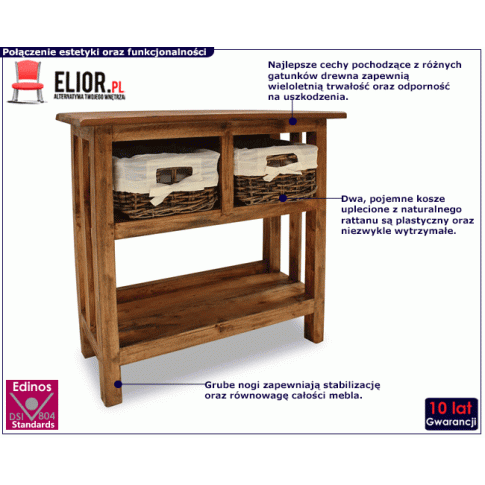 Konsola Fabo z drewna