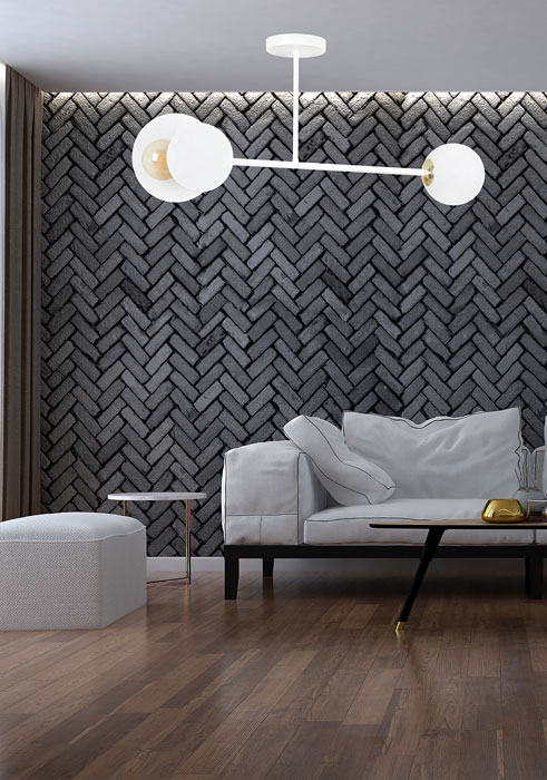 Biała nowoczesna metalowa lampa sufitowa D007-Hordon