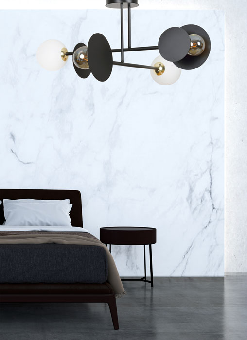 Czarna metalowa lampa sufitowa E780-Elsa