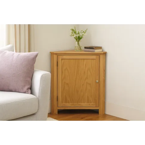 Dębowa szafka narożna do salonu   Hemas 2X