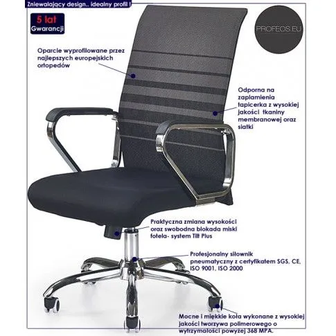 Fotografia Fotel obrotowy Breko - popielato-czarny z kategorii Strona główna