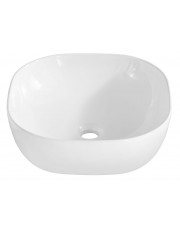 Biała kwadratowa umywalka ceramiczna na blat - Pavona 3X