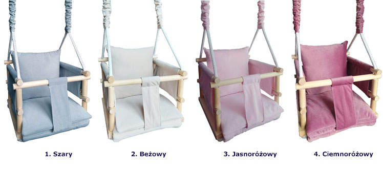 Drewniana ogrodowa huśtawka dziecięca szczebelkowa Eleonor