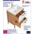 Biała szafka łazienkowa pod umywalkę Saloma 3X 60 cm
