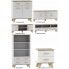 Szczegółowe zdjęcie nr 4 produktu Minimalistyczna szafka nocna Lefis 7X - biała + dąb sonoma