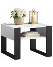 Biało-czarna skandynawska ława kawowa - Martela w sklepie Edinos.pl