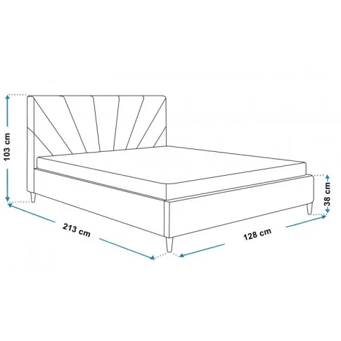 Wymiary tapicerowanego łóżka 120x200 Marina