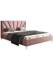 Podwójne łóżko z zagłówkiem 140x200 Marina - 48 kolorów w sklepie Edinos.pl
