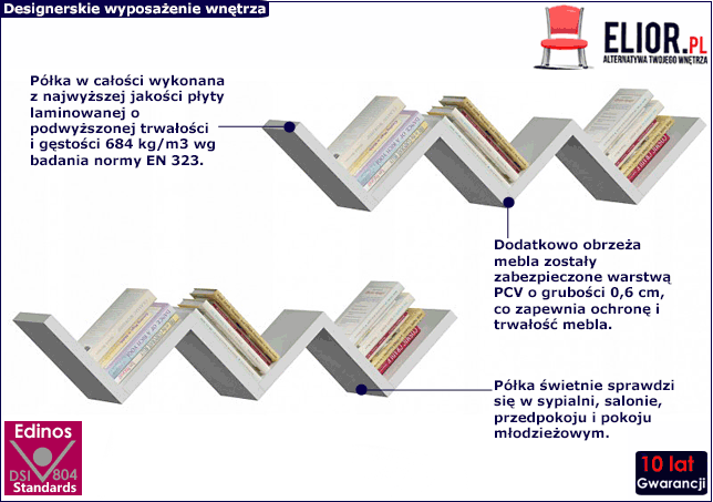 Zestaw dwóch półek wiszących Bertos