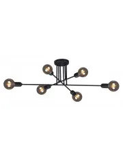 Czarna industrialna lampa sufitowa - S141-Felma