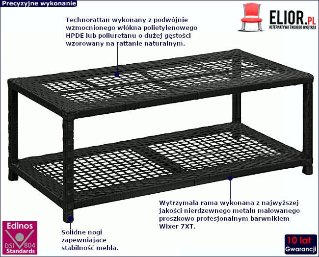 Produkt Czarna ławka do przedpokoju z półką na buty - Pillo