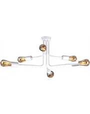 Biała lampa sufitowa w stylu loft - S143-Imerix w sklepie Edinos.pl