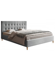 Dwuosobowe łóżko z zagłówkiem do sypialni - Haven 160x200 - 48 kolorów w sklepie Edinos.pl
