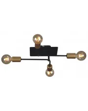 Czarno-złota lampa sufitowa industrialna - S144-Chloe w sklepie Edinos.pl