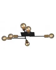 Czarno-złota ruchoma lampa sufitowa loft - S145-Chloe w sklepie Edinos.pl