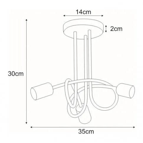 Wymiary lampy S146-Tova