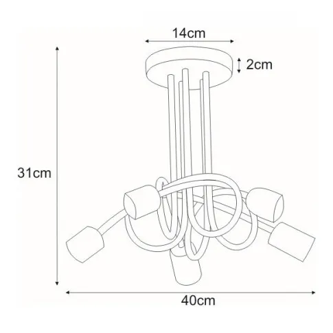 Wymiary lampy S147-Tova