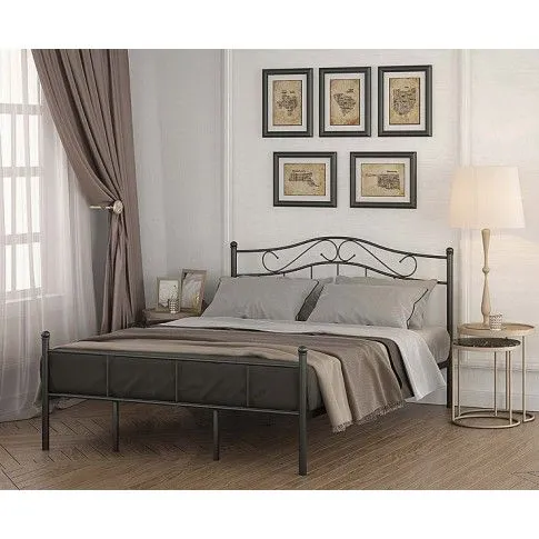 Zdjęcie duże łóżko metalowe Rai 180x200 | Edinos.pl