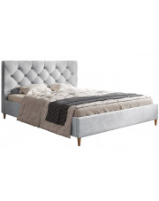 Podwójne łóżko welurowe z zagłówkiem 140x200 Colette - 48 kolorów
