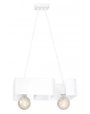 Biała nowoczesna lampa wisząca z regulacją - D014-Rainer w sklepie Edinos.pl