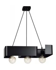 Czarna industrialna lampa wisząca do salonu - D015-Rainer w sklepie Edinos.pl