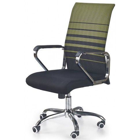 Zdjęcie produktu Fotel obrotowy Travor - zielono-czarny.