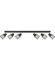 Czarna 6-punktowa lampa sufitowa - S150-Syntio w sklepie Edinos.pl