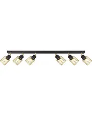 Czarno-złota lampa sufitowa druciana - S150-Syntio w sklepie Edinos.pl