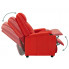 Czerwony rozkładany fotel Rosario