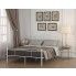 Zdjęcie białe łóżko metalowe Inello 140x200 - sklep Edinos.pl