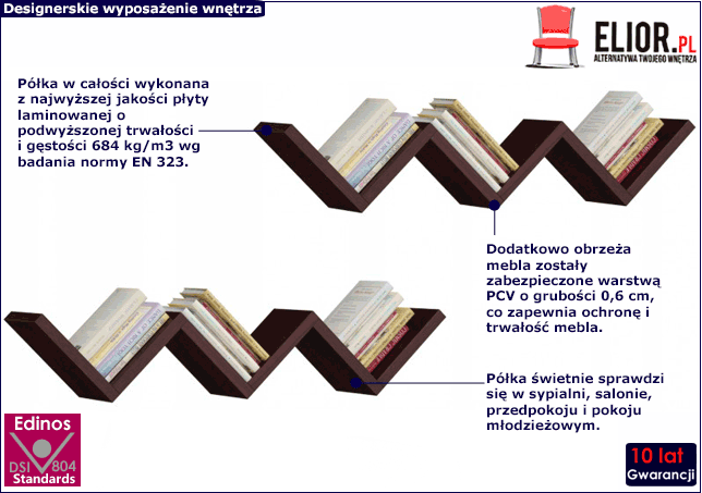 Zestaw dwóch półek wiszących Bertos 2X