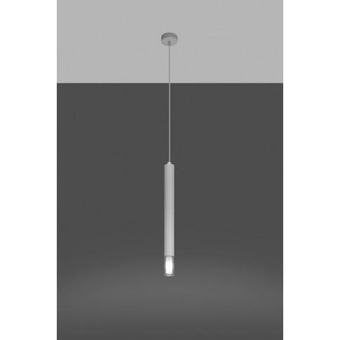 Biała pojedyncza lampa wisząca punktowa S159-Tixa