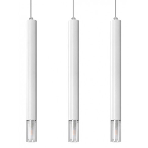 Biała potrójna lampa wisząca tuba S161-Tixa