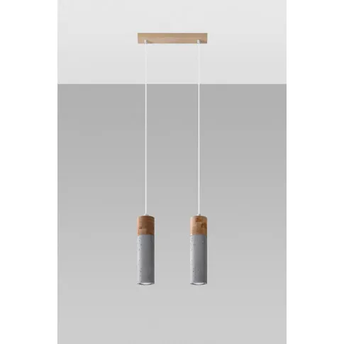 Loftowa lampa betonowo-drewniana S163-Leya