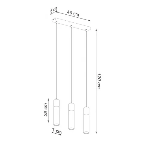 Wymiary lampy S164-Leya