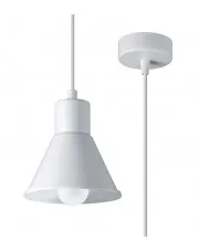 Biała industrialna lampa wisząca - S166-Melvi