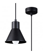 Czarna lampa wisząca w stylu loft - S166-Melvi w sklepie Edinos.pl
