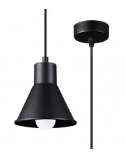 Czarna lampa wisząca w stylu loft - S166-Melvi