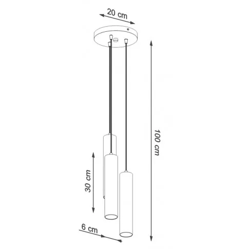 Wymiary lampy S168-Lini