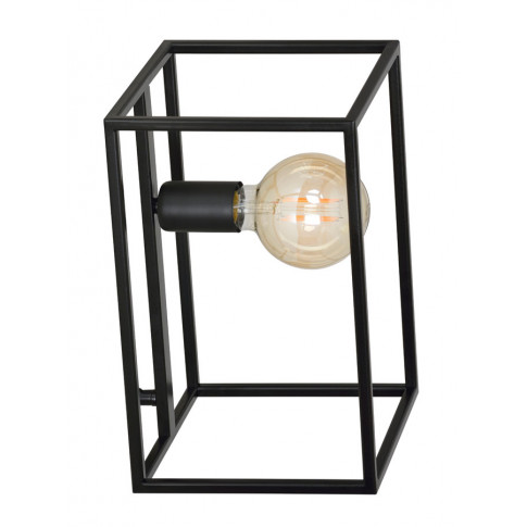 Czarna nowoczesna lampka industrialna na biurko D024-Avner