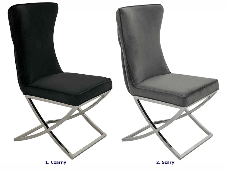 Produkt Szare tapicerowane krzesło w stylu loft - Vaes - zdjęcie numer 2