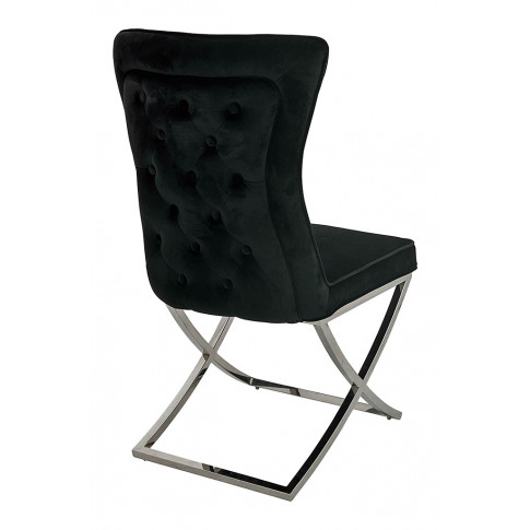 Czarne metalowe krzesło Vaes
