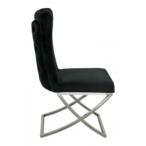 Czarne nowoczesne krzesło Vaes