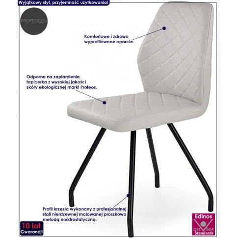 Fotografia Krzesło tapicerowane Regato - popielate z kategorii Strona główna