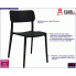 Czarne nowoczesne krzesło Gatos